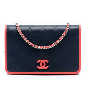 Pre-Loved Chanel Quilted Lambskin Color Pop CC Wallet on Chain